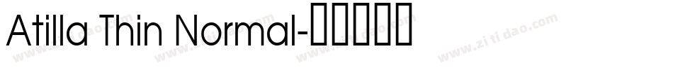 Atilla Thin Normal字体转换